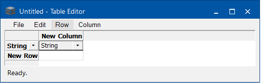 New Table Editor